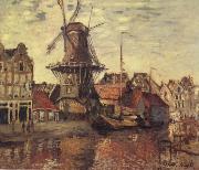 Claude Monet THe Windmill on the Onbekende Gracht painting